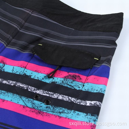 Colorful Stripe Swimwear Striped Training Men